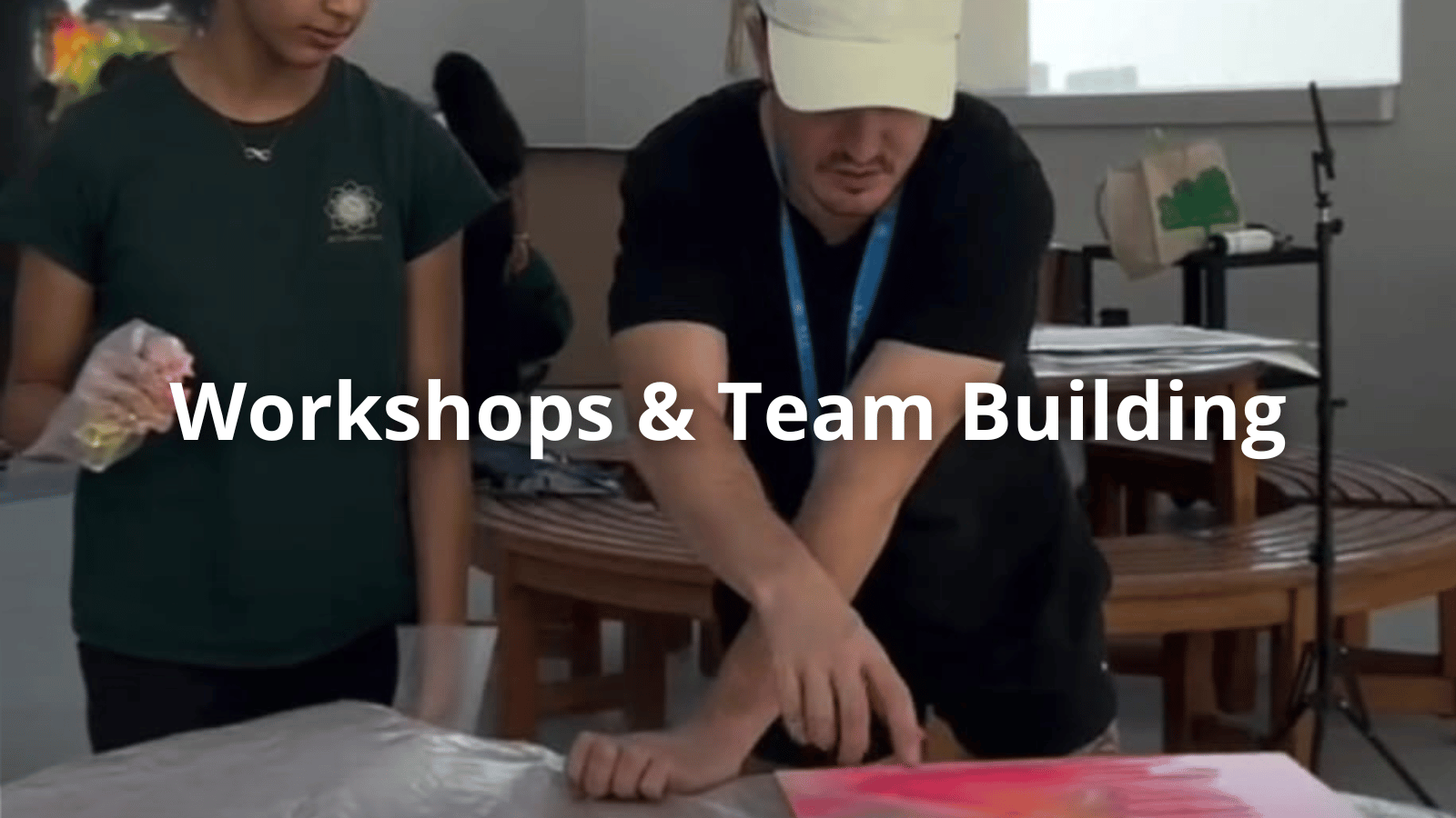 Graffiti workshops and team-building activity led by professional artist in Dubai